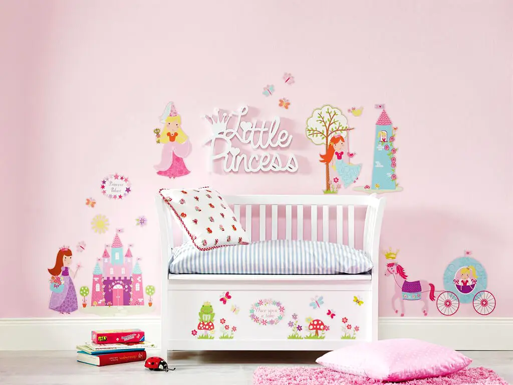 Decorațiune perete Little Princess, d-c-fix, alb, 40 x 27 cm