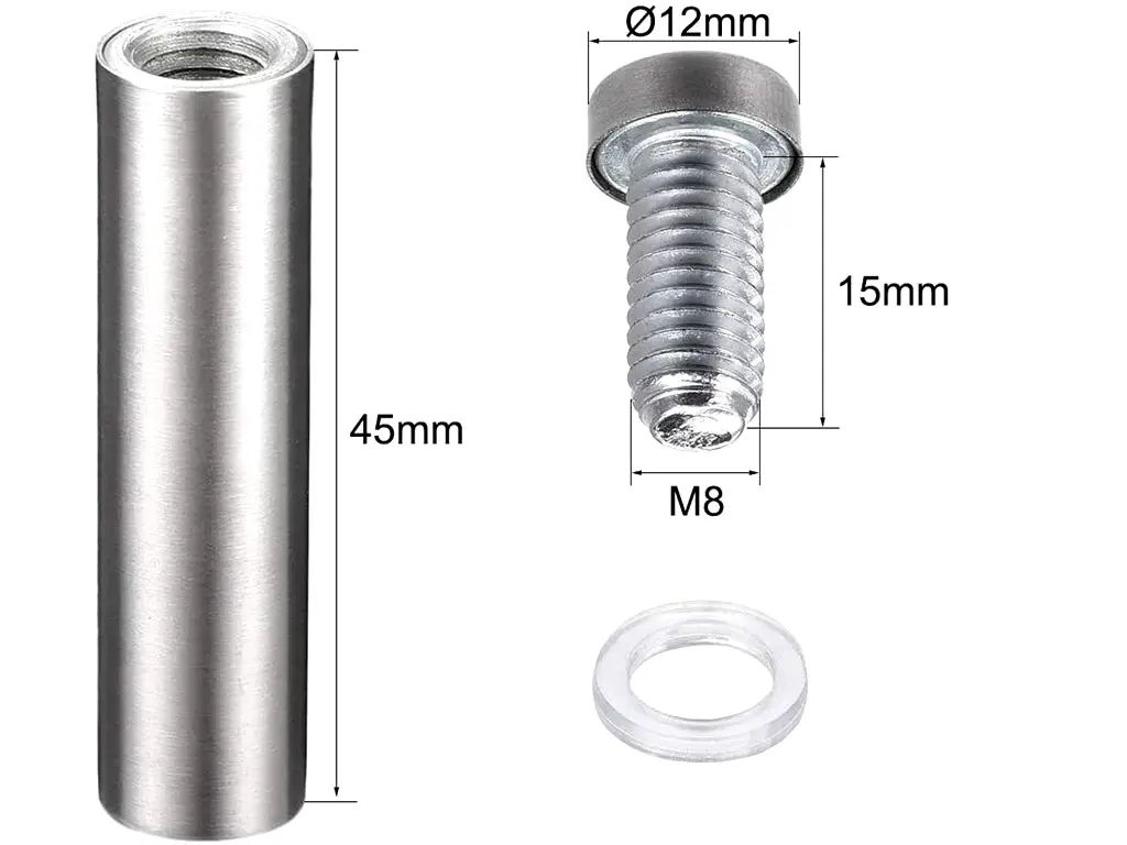 Distanţiere semnalistică, Folina, din inox, 12x45mm