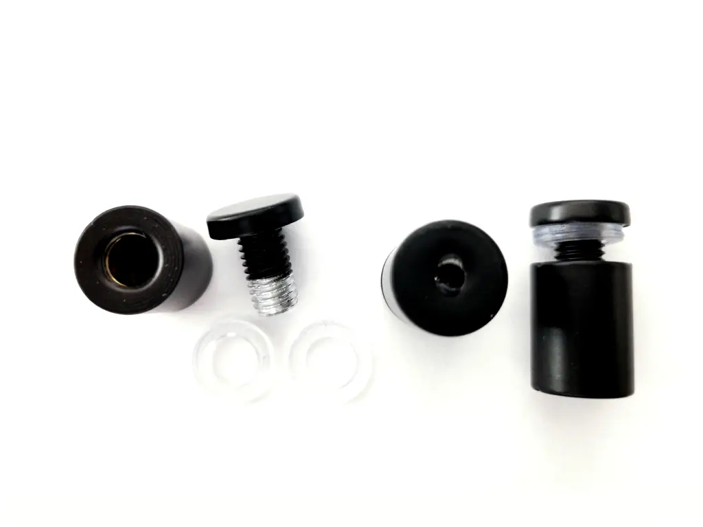 Distanţiere semnalistică negru mat, Folina, din inox, 19x25mm