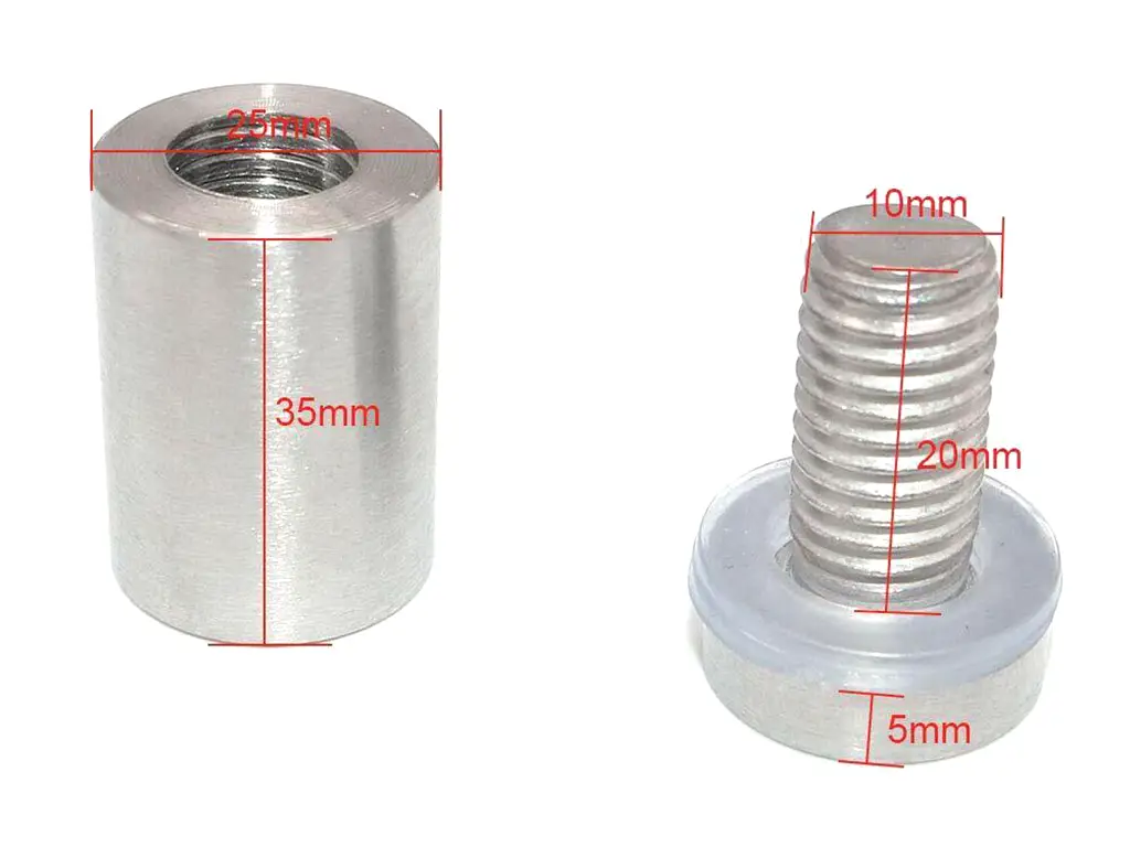 Distanţiere semnalistică, Folina, din inox, 25x35mm