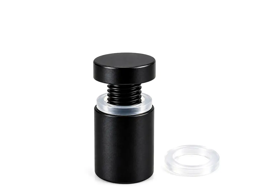 Distanțier semnalistică Folina din inox, negru mat, 12 x 20 mm