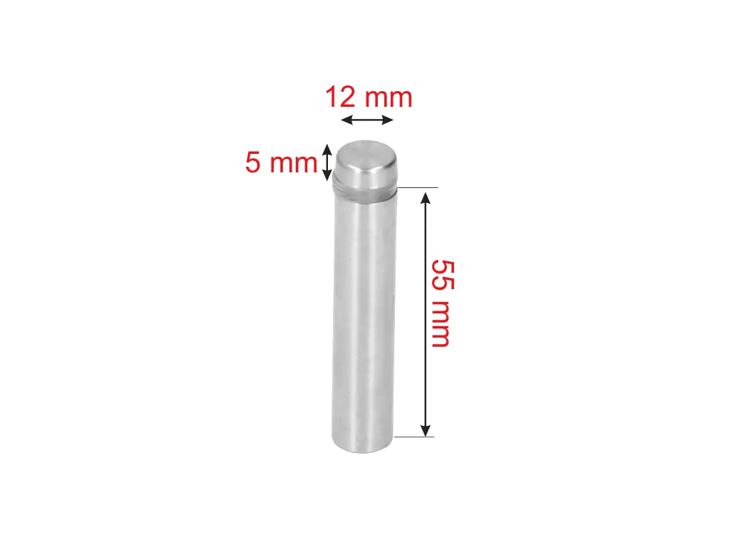 Distanţiere semnalistică, Folina, din inox, 12x55 mm