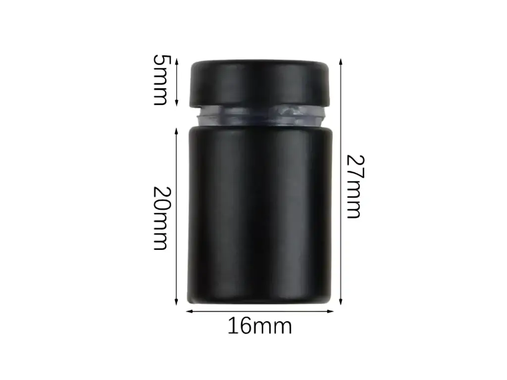 Distanţiere semnalistică negru mat, Folina, din inox, 16 x 20 mm.