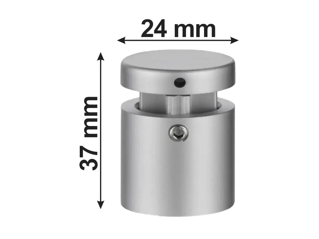 Distanţiere semnalistică satinat, Folina, din aluminiu, 24 x 37 mm
