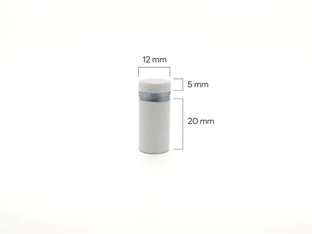 Distanţiere semnalistică albe, Folina, din inox, 12x15 mm