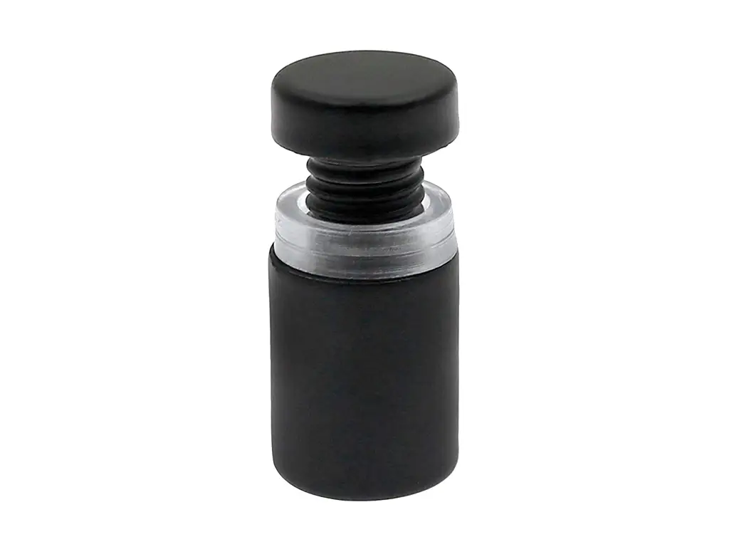 Distanţiere semnalistică negru mat, Folina, din inox, 12 x 20 mm.