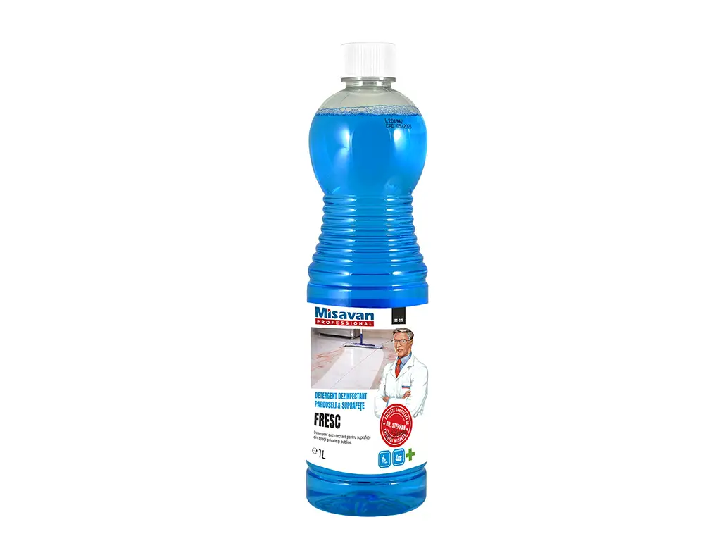 Set detergent dezinfectant pardoseli Misavan Dr Stephan Fresc 1L și lavetă microfibră 40x40cm