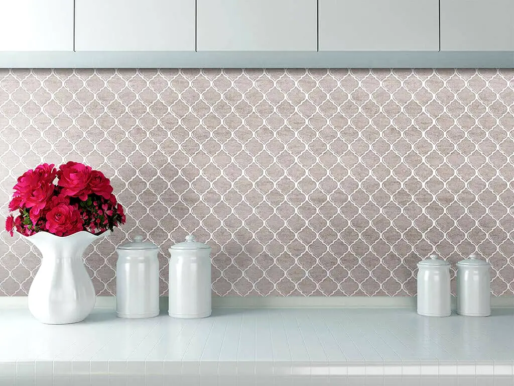 Faianţă autoadezivă 3D Smart Tiles Damasc Toulouse, Folina, gri, set faianță 10 bucăţi