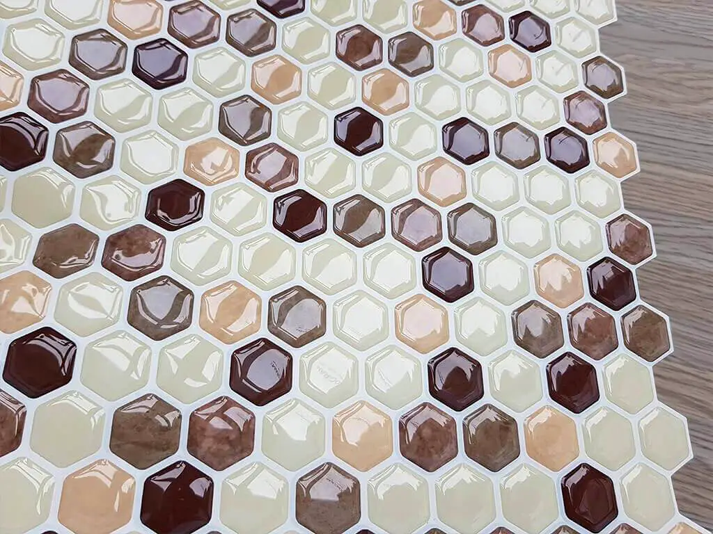 Faianţă autoadezivă 3D Smart Tiles Mabel, Folina, bej, set faianță 10 bucăţi