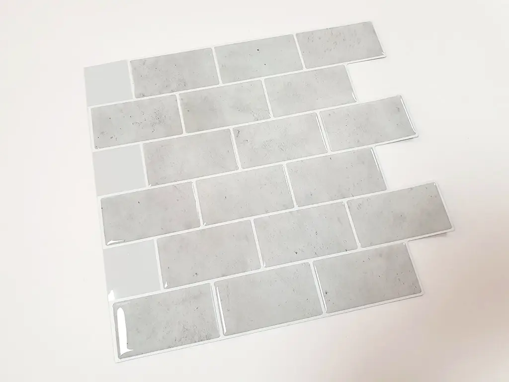 Faianţă autoadezivă 3D Smart Tiles Concrete, Folina, gri - set 10 bucăţi