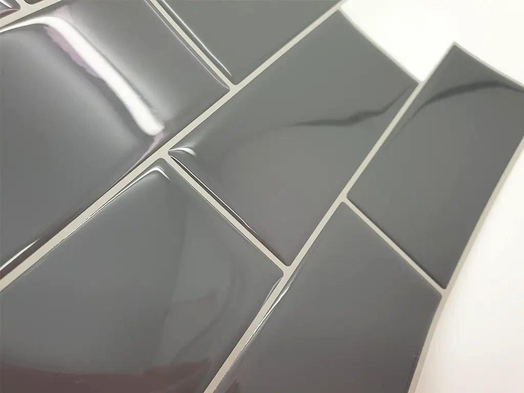 Faianţă autoadezivă 3D Smart Tiles, Folina, Metro Tiles gri - set 10 bucăţi