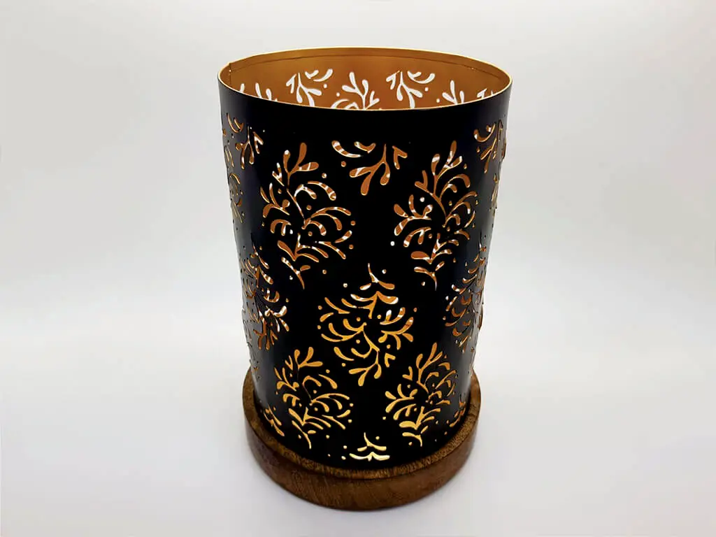 Felinar lumânare, Folina, Byzantium, metalic, 27 cm înălţime