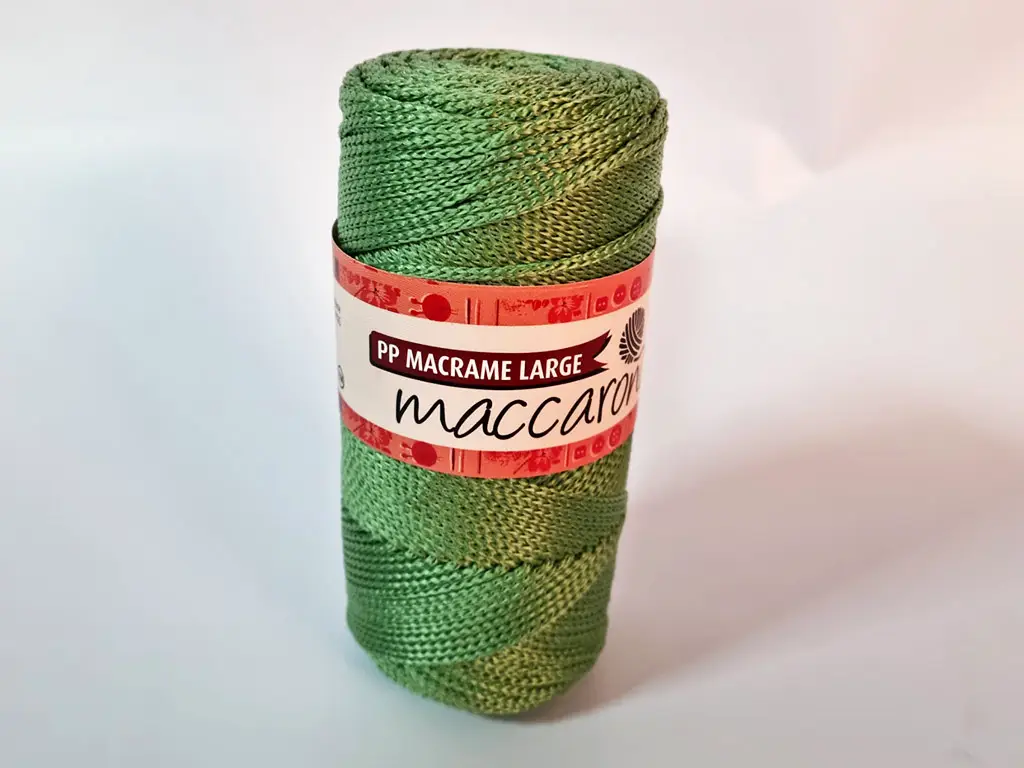 Fir macrame verde, Maccaroni PP macrame large