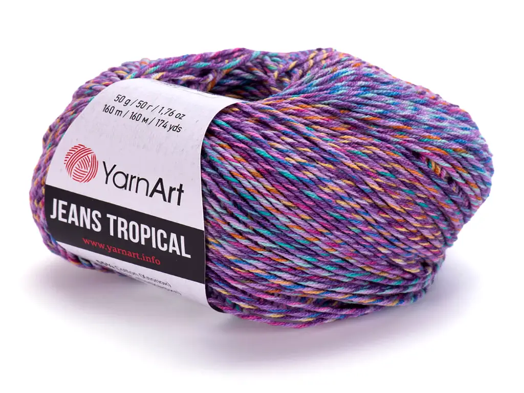 Fir textil Yarn Art Jeans Tropical mix mov 622, pentru tricotat