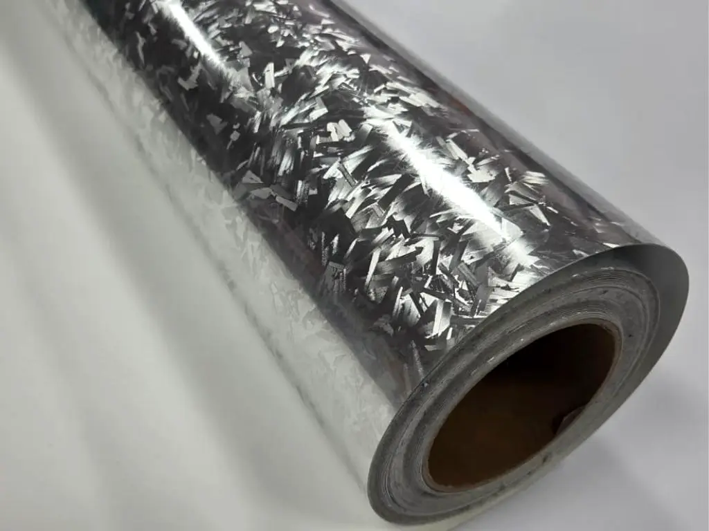 Folie auto carbon forjat argintiu, rolă 75x300 cm