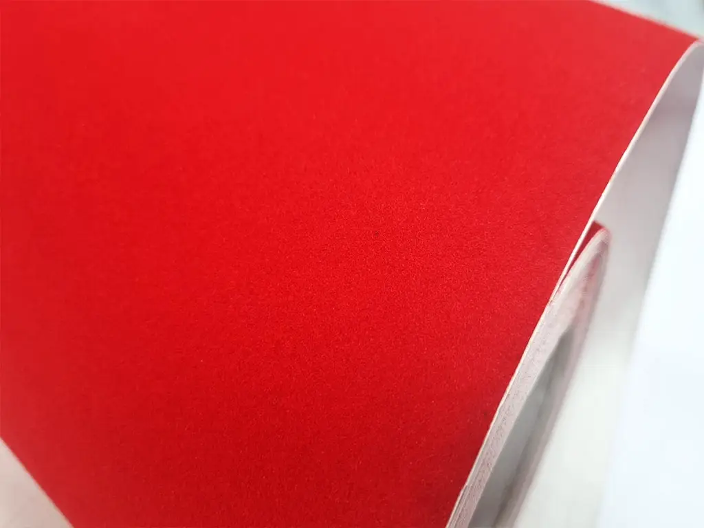 Autocolant catifea roşie, Folina, 135 cm lăţime