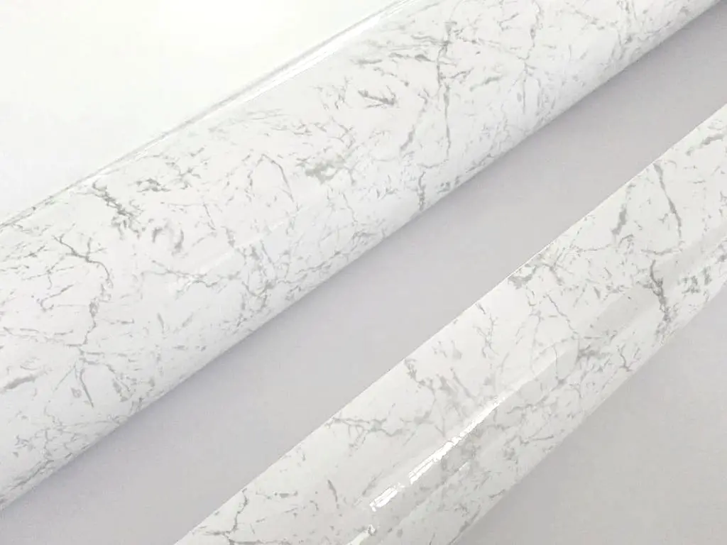 Autocolant blat marmură albă, White Marble - 75x250 cm