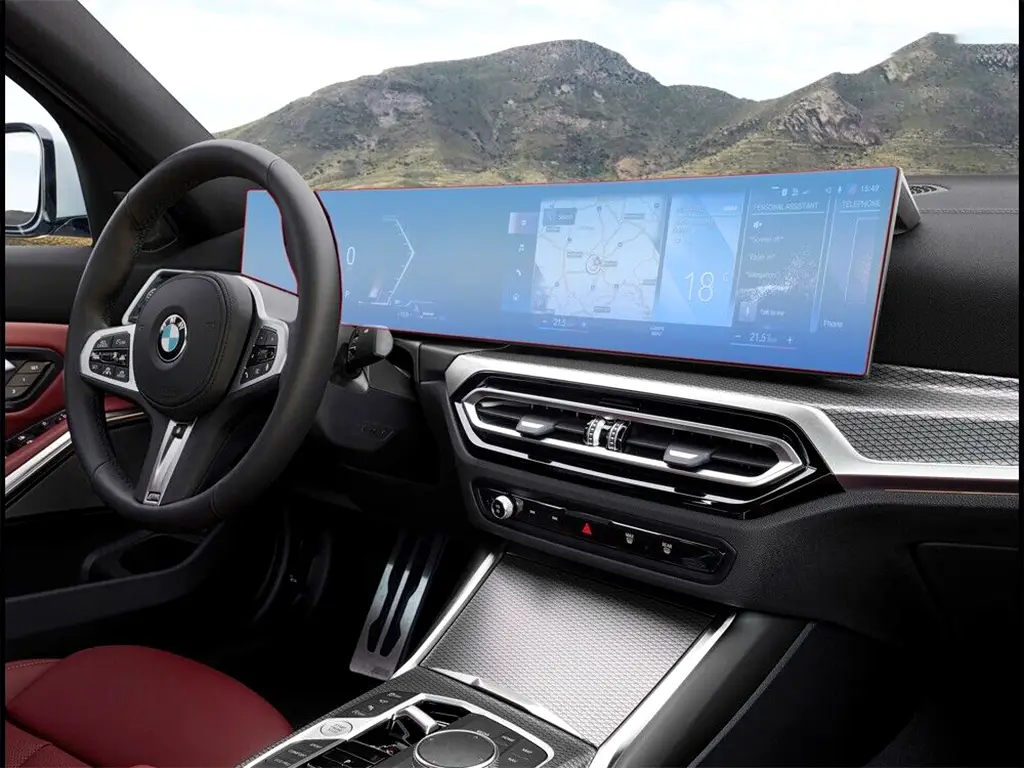 Folie de protecție din silicon, antișoc, 9H, foarte rezistentă, pentru display navigație BMW seria 3