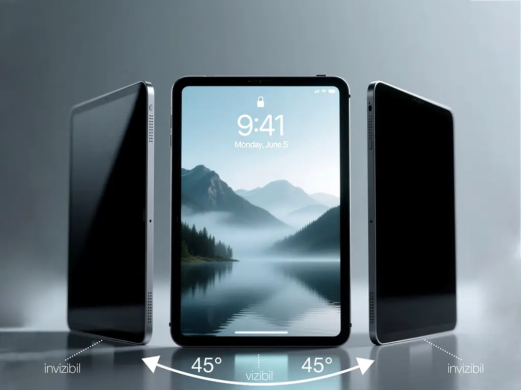 Folie din silicon premium Folina, anti-shock, privacy, mată, antiamprentă, pentru Ipad Air 13 2024/2025, lavetă specială pentru ecrane inclusă