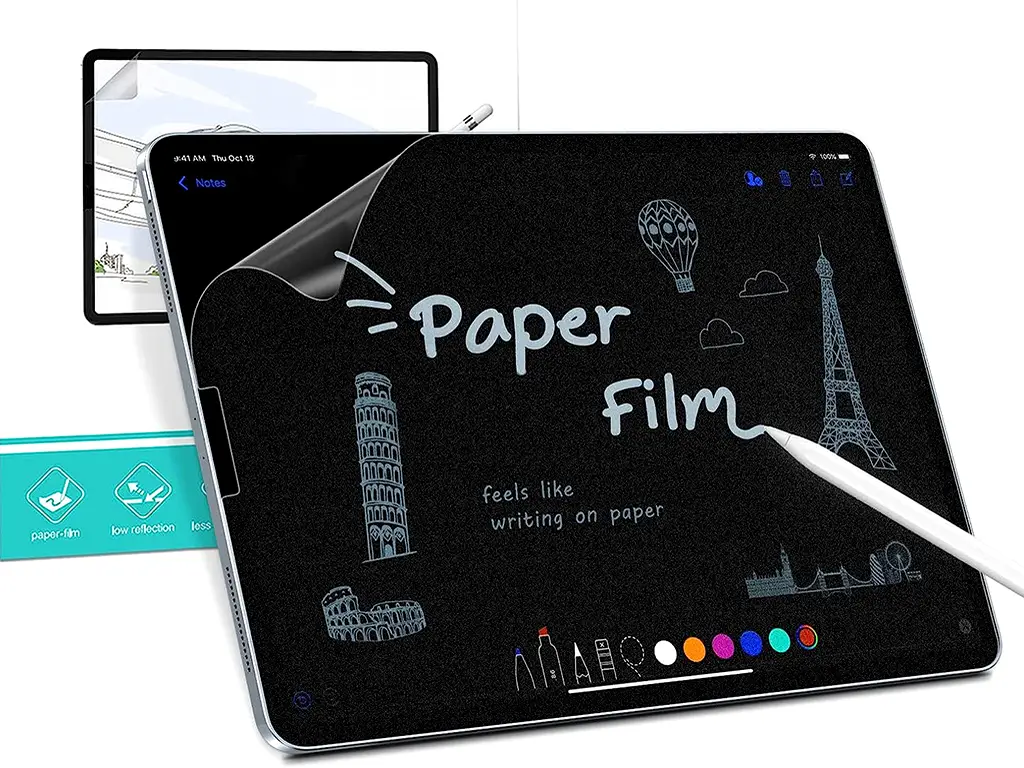 Folie de protecție cu textură de hârtie, Paper Feel, antiamprentă, reduce lumina albastră, compatibila cu Samsung Tab S7+,S8+, S7FE