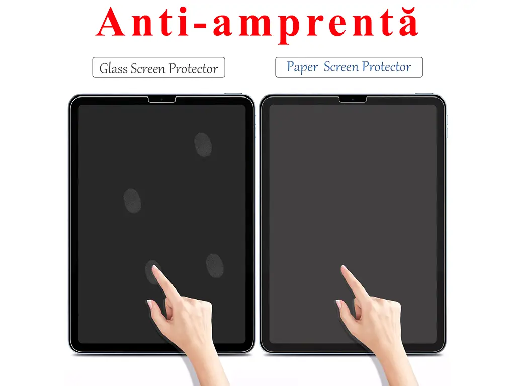 Folie de protecție cu textură de hârtie, Paper Feel, antiamprentă, reduce lumina albastră, compatibila cu Ipad Pro 11 generație 2018/2020/2021/2022