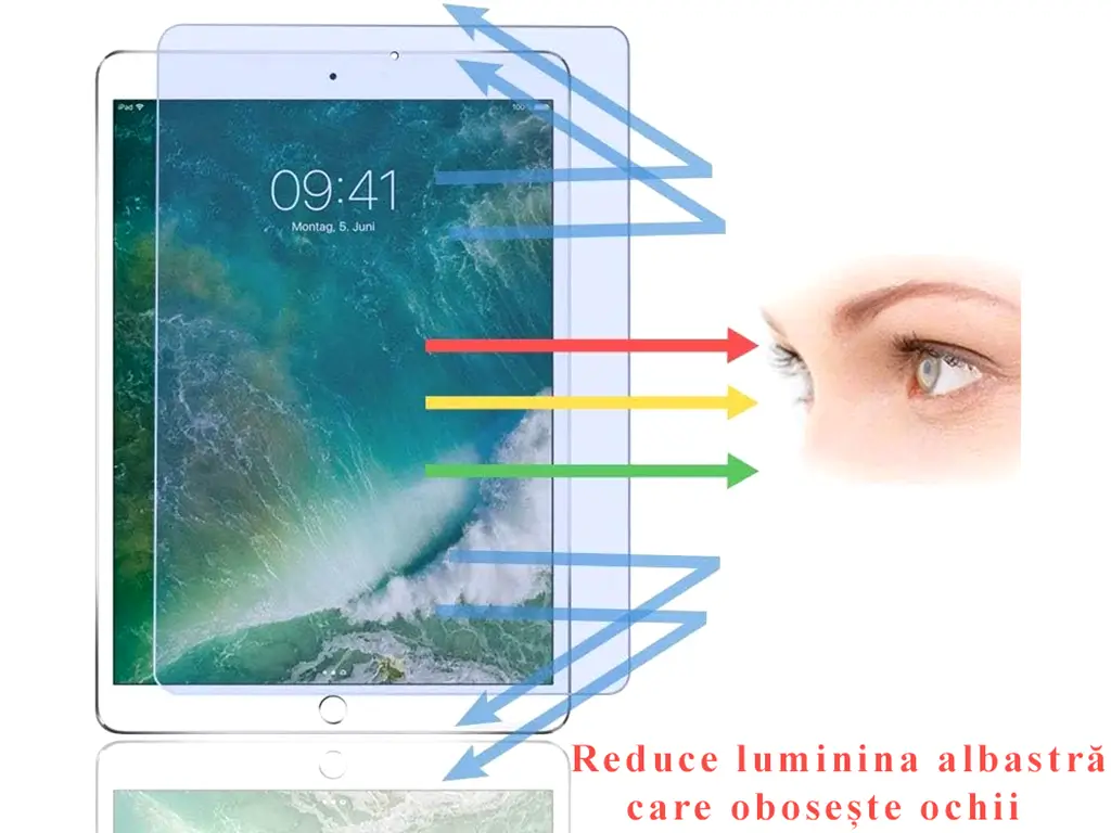 Folie de protecție cu textură de hârtie, Paper Feel, antiamprentă, reduce lumina albastră, compatibila cu Samsung Tab S6 Lite generație 2020/2022