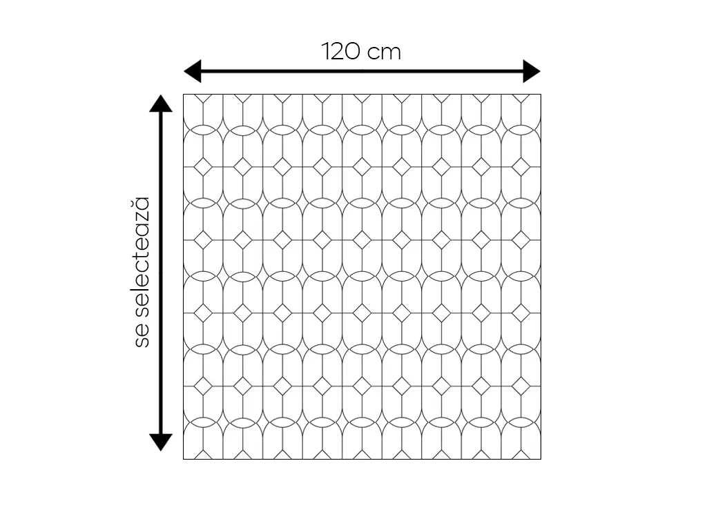 Folie geam autoadezivă, Folina, transparentă cu model eclectic monocromatic, 120 cm lățime