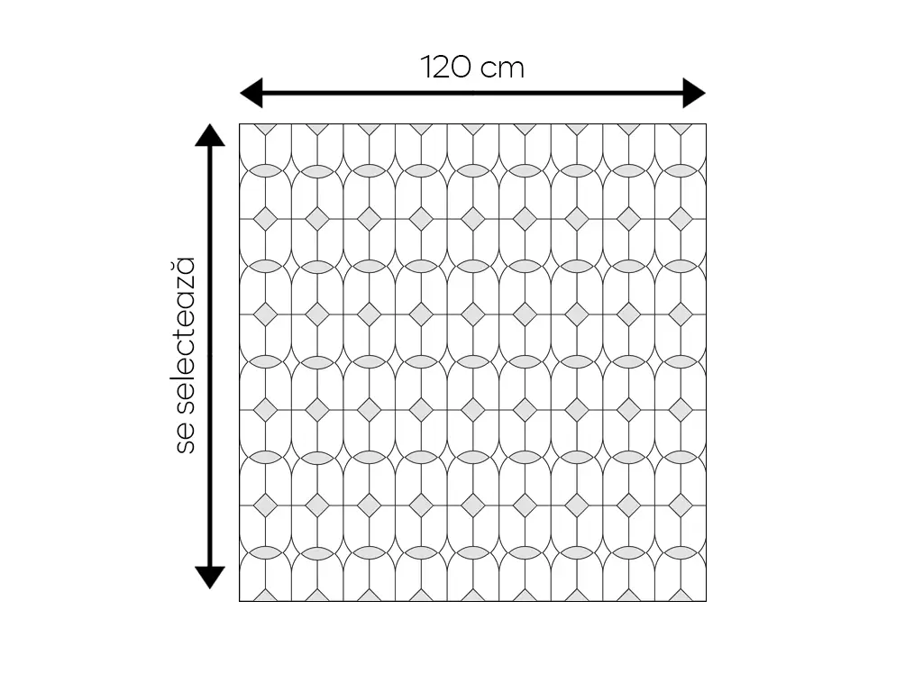 Folie geam autoadezivă, Folina, transparentă cu model eclectic, 120 cm lățime