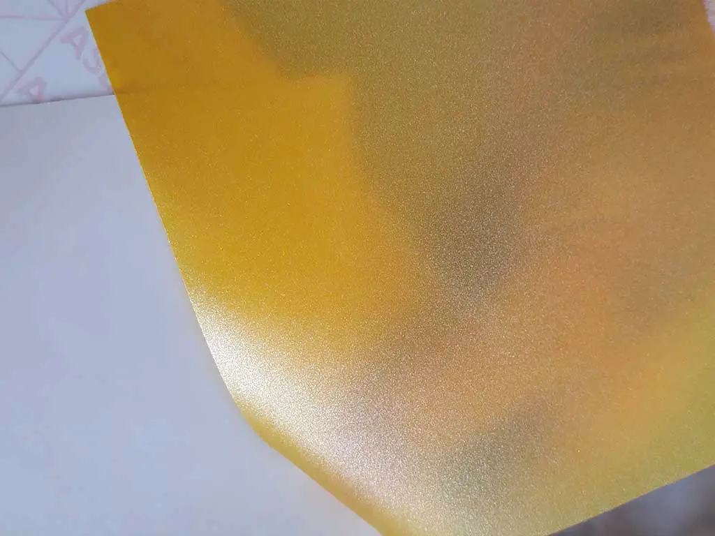 Folie geam autoadezivă galbenă Etched 45