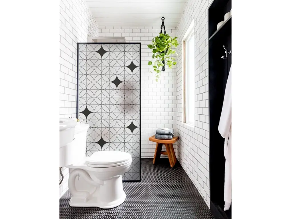 Folie geam cabină duș, Folina, sablare cu model eclectic, rolă de 100x210 cm