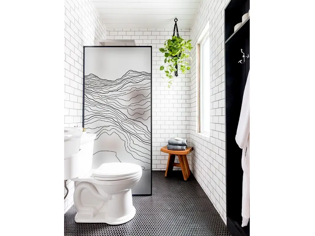 Folie geam cabină duș, Folina, sablare cu model topografie montană, rolă de 100x210 cm