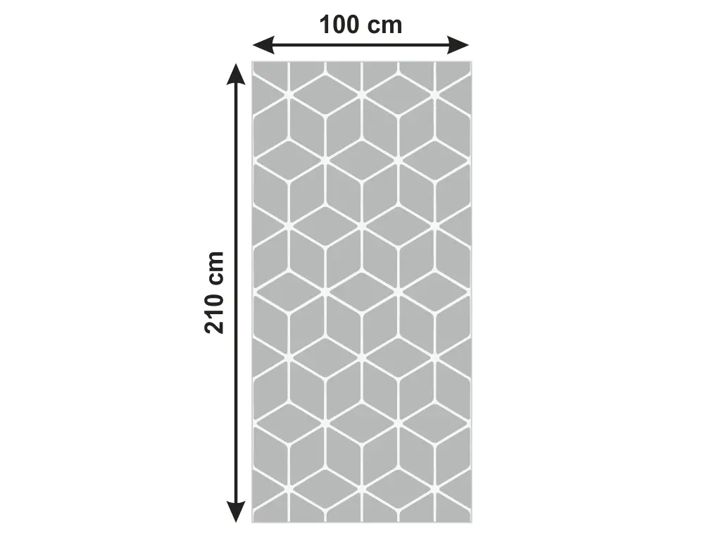 Folie sablare uşă din sticlă, Folina, model geometric, rolă de 100x210 cm, cu racletă aplicare