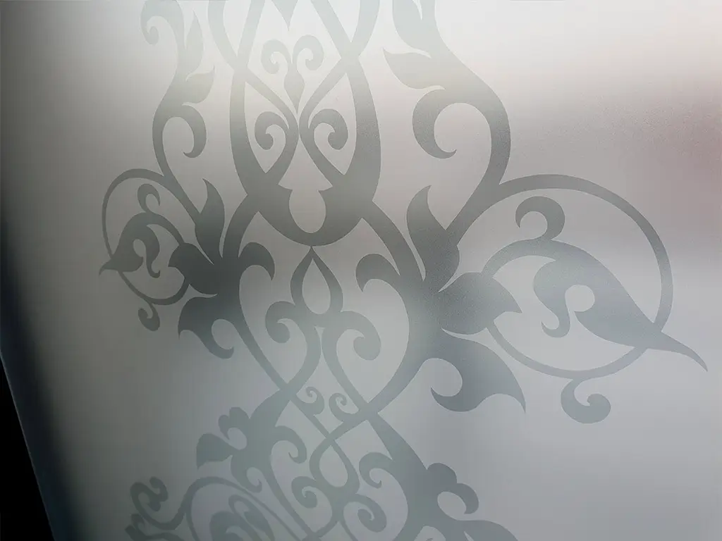 Folie geam autoadezivă Amira, Folina, model elegant gri, rolă de 100x200 cm