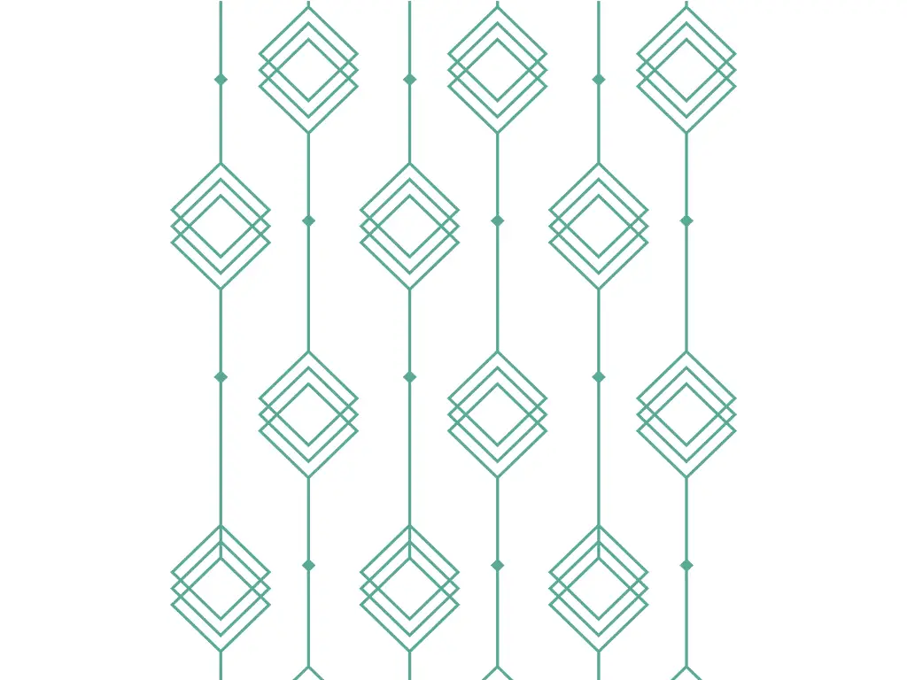 Folie geam autoadezivă, transparentă cu model geometric romburi turcoaz, rolă de 120x250 cm, cu racletă inclusă