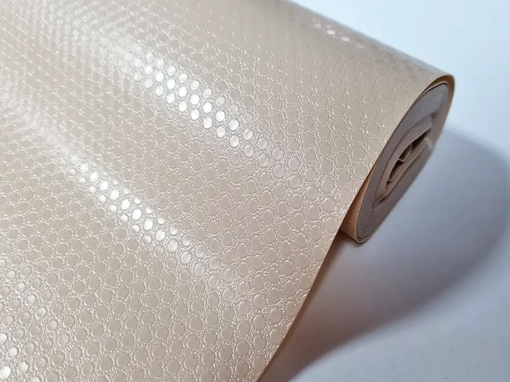 Folie antialunecare sertar, EVA  Protective Mat, material impermeabil crem, rolă de 50 cm x 5 metri