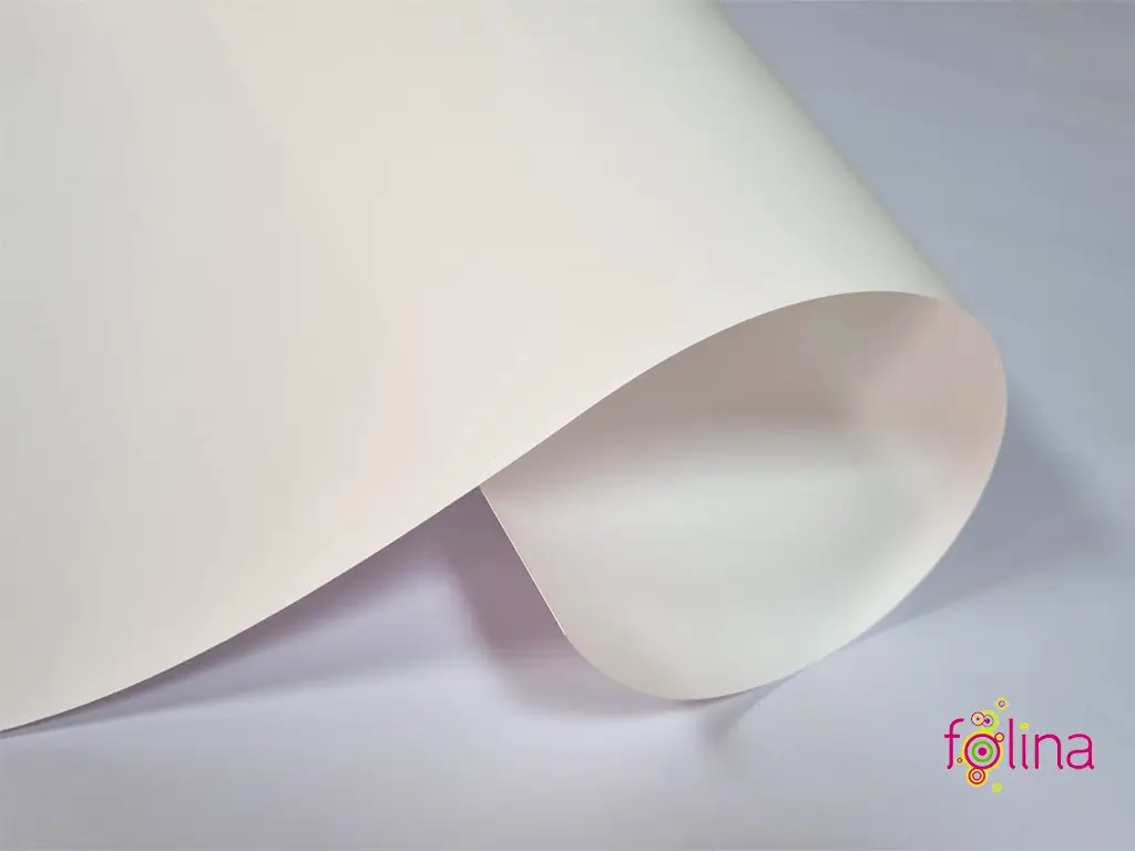 Folie PVC rigid alb mat, Aslan N22, fără adeziv, rolă de 123x200 cm