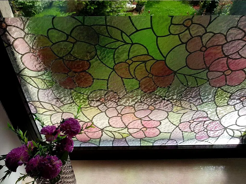 Folie geam electrostatică Lisboa Summer, d-c-fix, vitraliu, multicolor, 45 x 150 cm