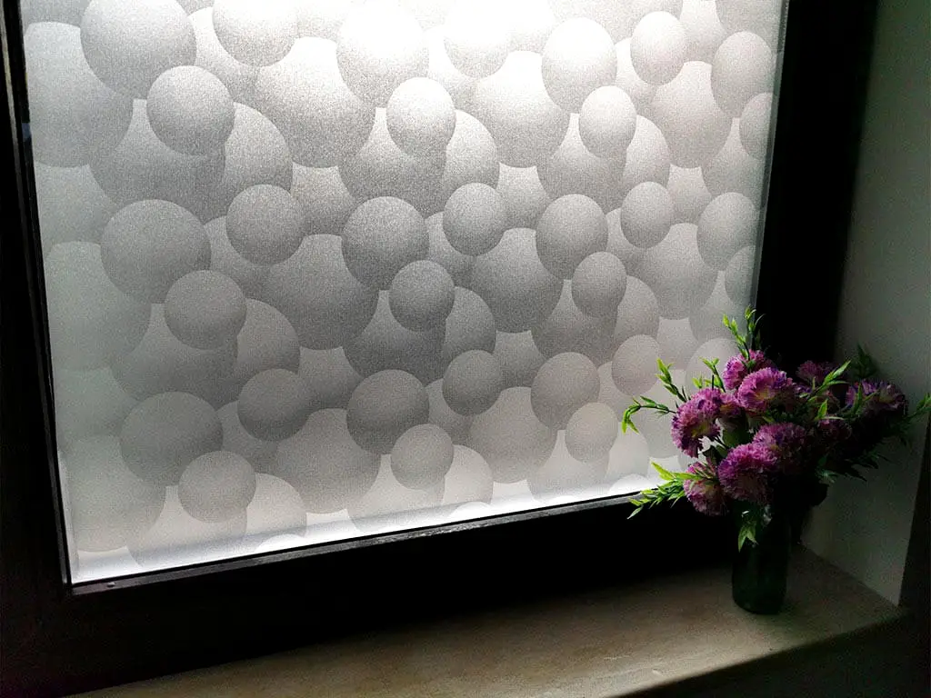 Folie geam autoadezivă Bubble, Folina, imprimeu geometric, lățime 120 cm