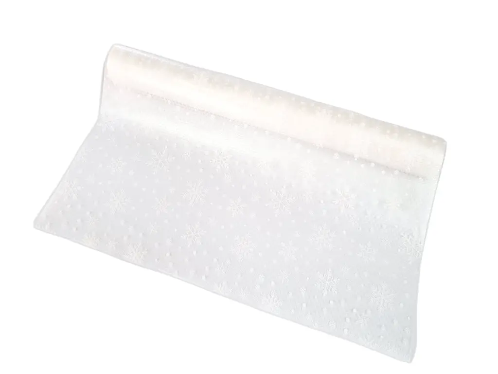 Folie protecţie sertar, EVA incolor cu model alb, material impermeabil, rolă de 50 cm x 5 metri