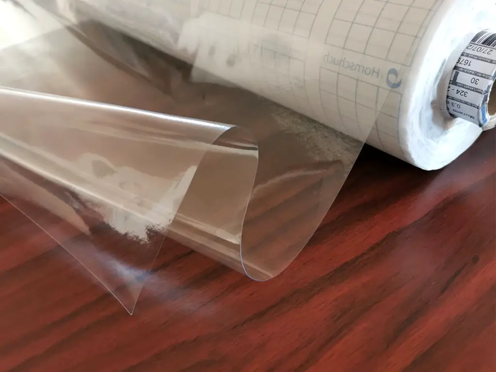 Folie transparentă protecţie mobilă Glasklar Murano, d-c-fix, fără adeziv, 0,3 mm grosime - 160 cm lăţime