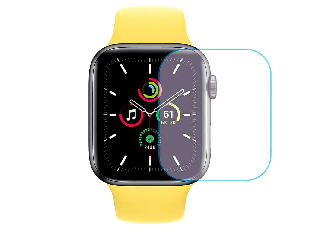 Folie de protecție ceas smartwatch Apple Watch SE, 44mm - set 3 bucăți