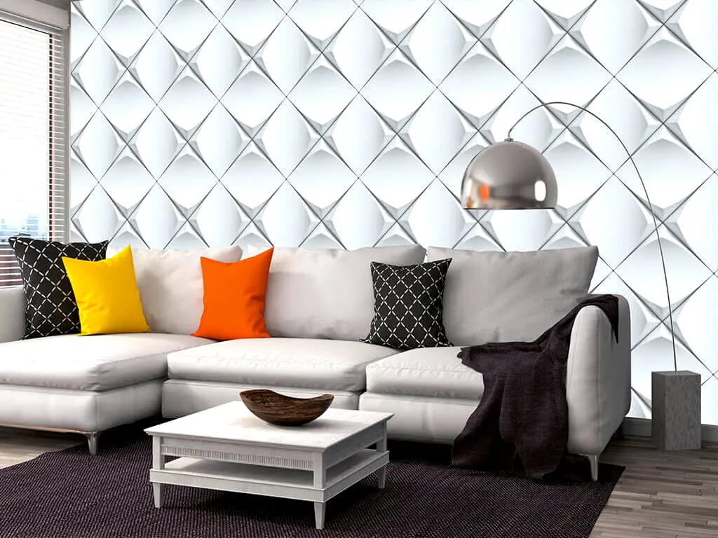 Fototapet 3D Art Wall, Dimex, model geometric alb, 375x250 cm