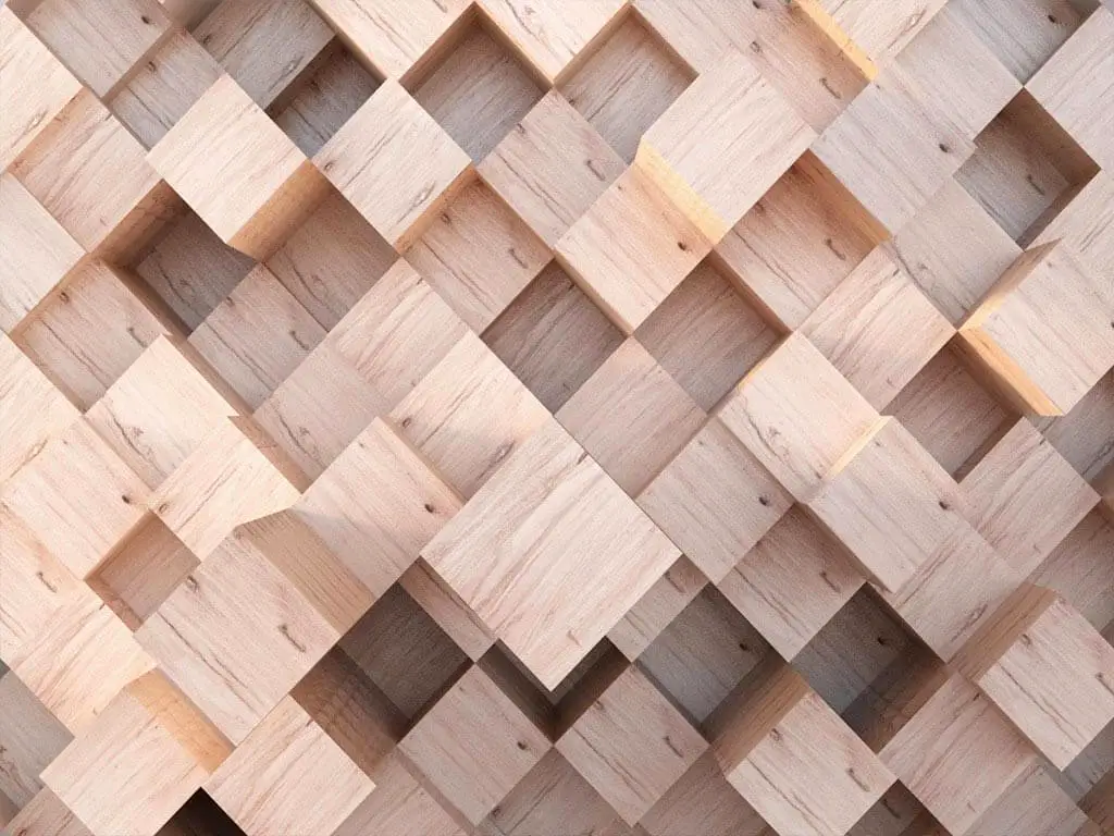 Fototapet 3D Cuburi lemn