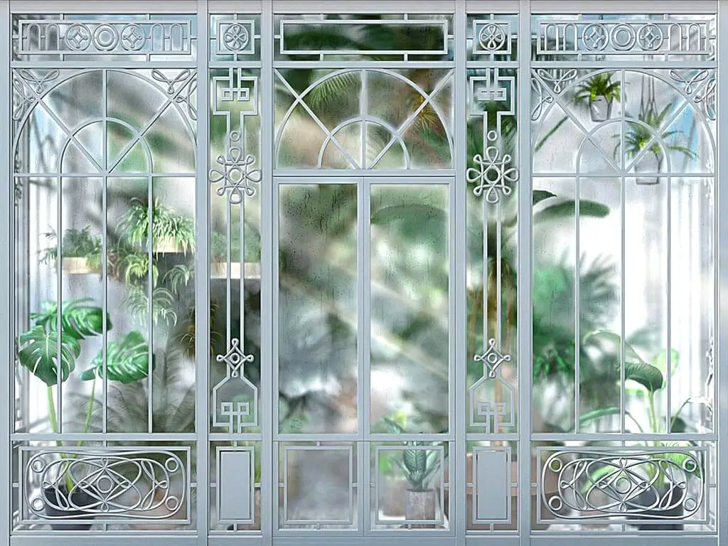 Fototapet 3D Orangerie, Komar, perete seră, 368x254 cm