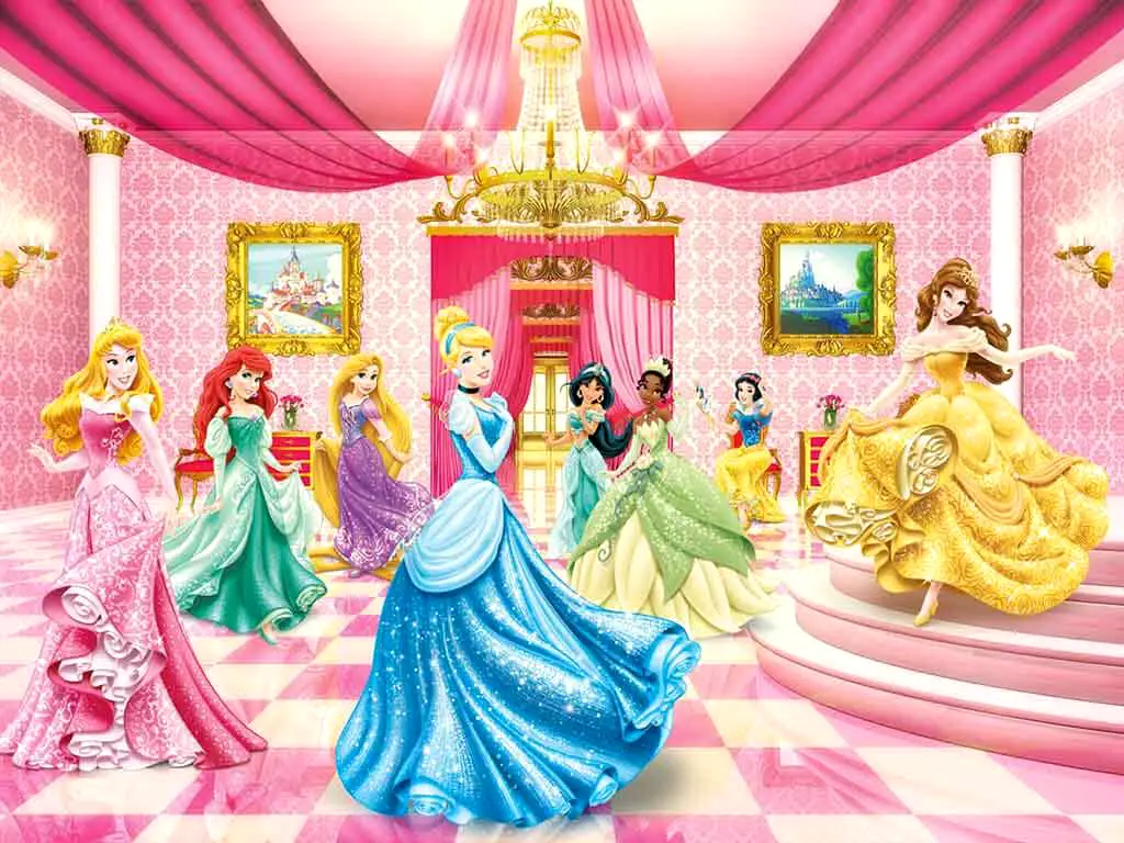Fototapet Balul prinţeselor Disney, Komar, multicolor, 368 x 254 cm