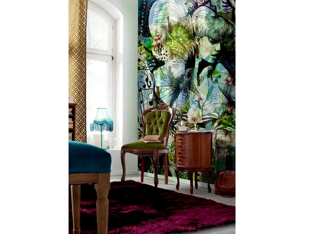 Fototapet abstract Aphrodite's Garden, Komar, model floral, dimensiune fototapet 184x254 cm