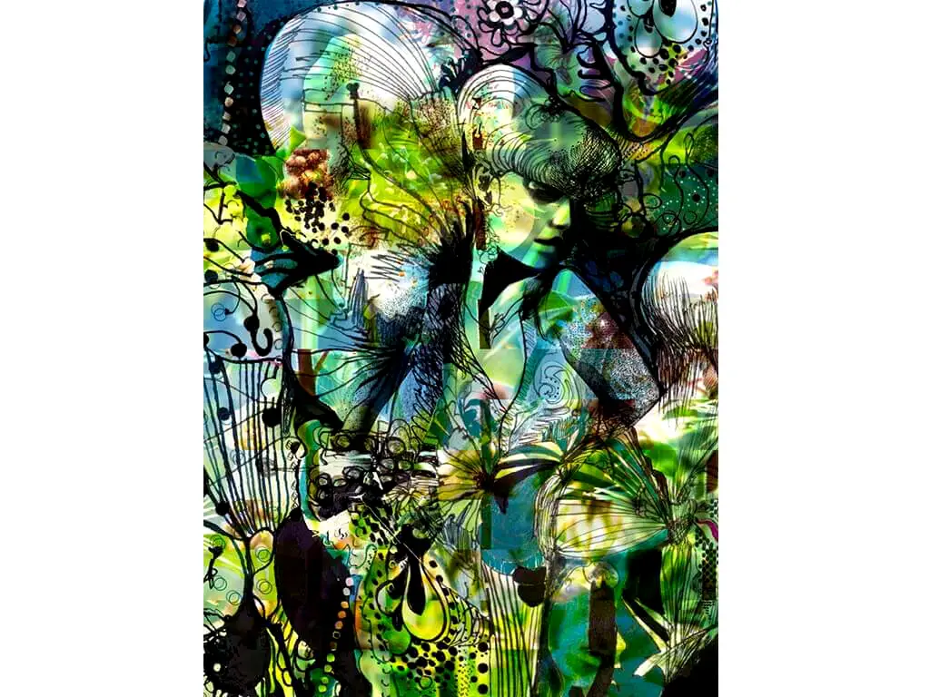 Fototapet abstract Aphrodite's Garden, Komar, model floral, dimensiune fototapet 184x254 cm