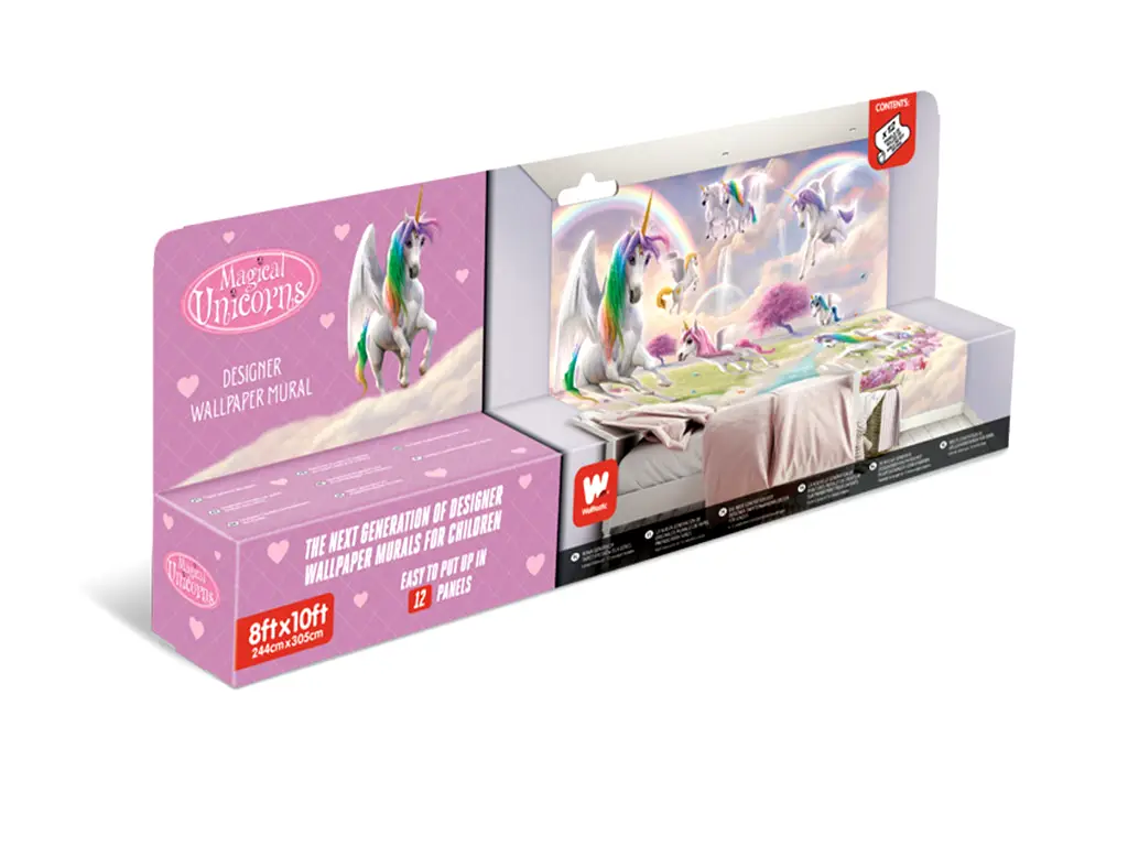 Fototapet Unicorni, Walltastic, multicolor, 305x244 cm