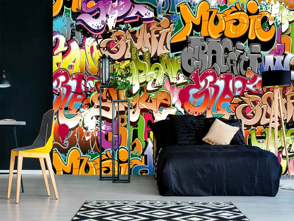 Fototapet cameră tineret Graffiti Art, Dimex, multicolor, 375x250 cm