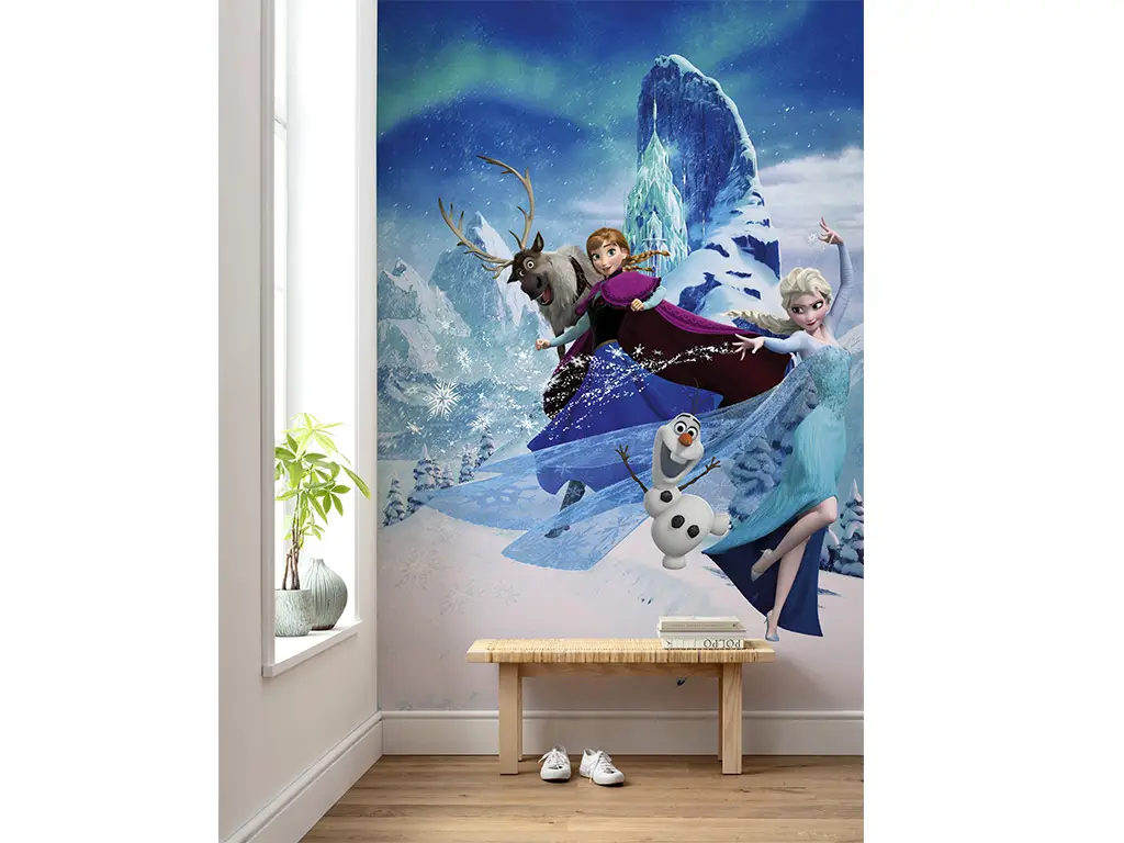 Fototapet cameră fete cu personaje Frozen, Elsas Magic, Komar, albastru, 200x280 cm